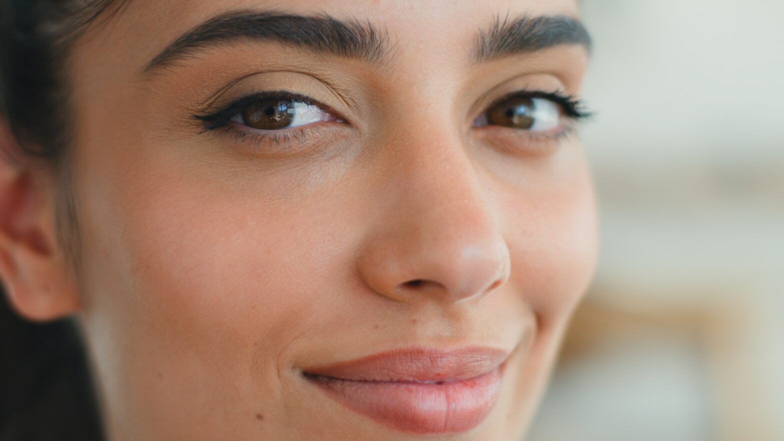 close up of pretty woman